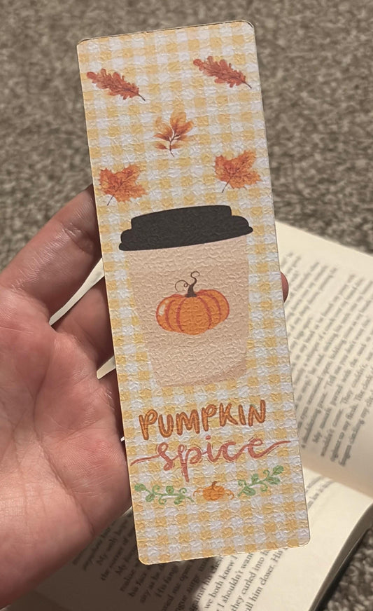 Pumpkin Spice Latte Bookmark Autumn